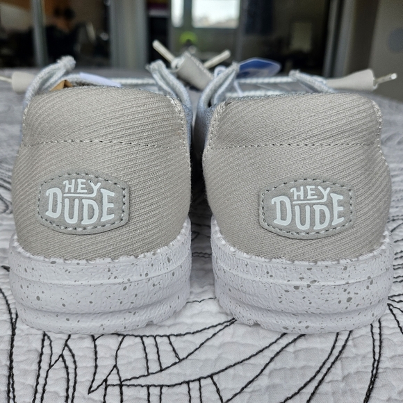 NWT Hey Dude Wendy Sport Mesh Light Gray 7 Wide slip-ons sneakers - Picture 10 of 15